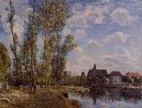 Sisley, Alfred - Moret, View from the Loing, May Afternoon